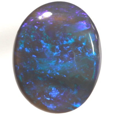 SOLID BLACK CRYSTAL OPAL Bright turquoise blue over deep blue